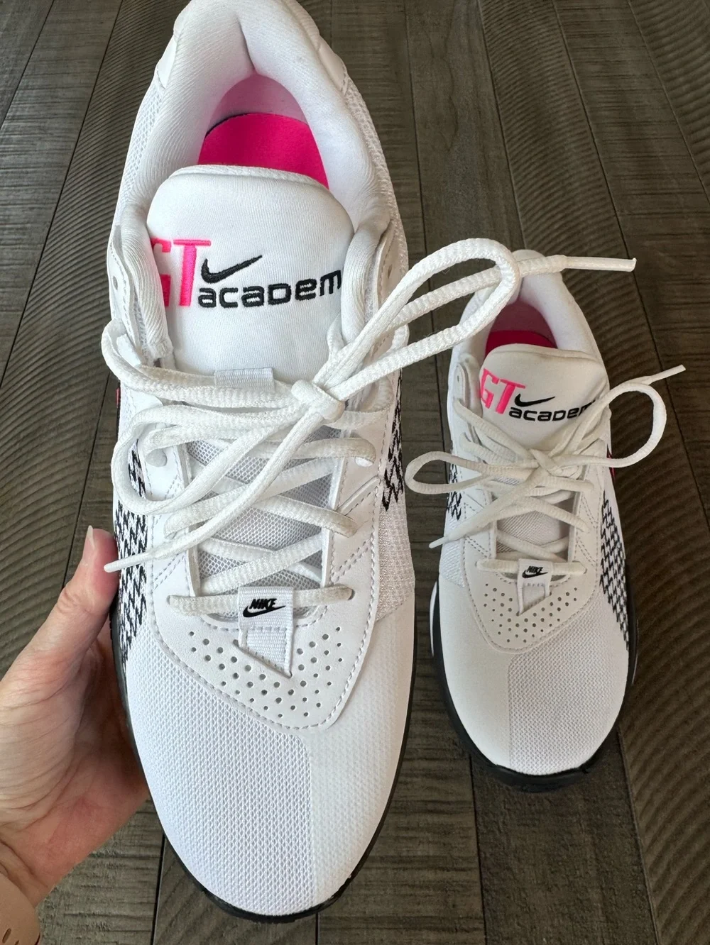 Nike Air Zoom G.T. Cut Academy EP White/Black/Pink Basketball Men’s Size 9.5